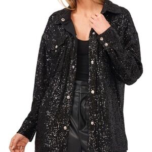 🆕Riley & Rae's sequined shirt jacket
